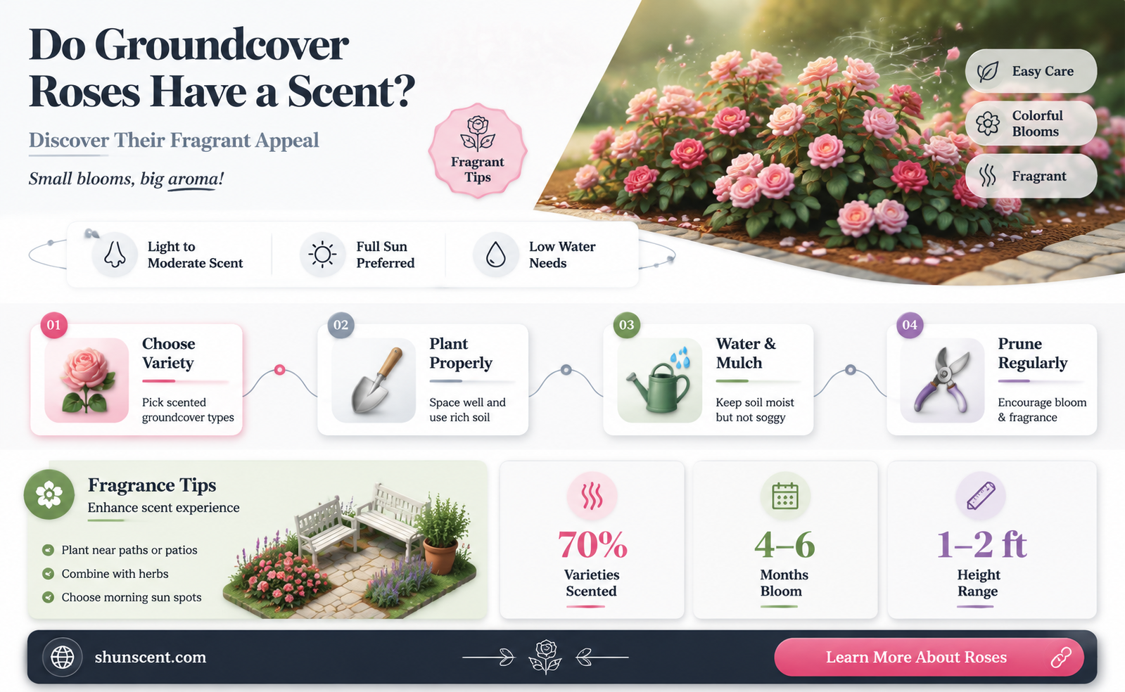 are groundcover roses scented