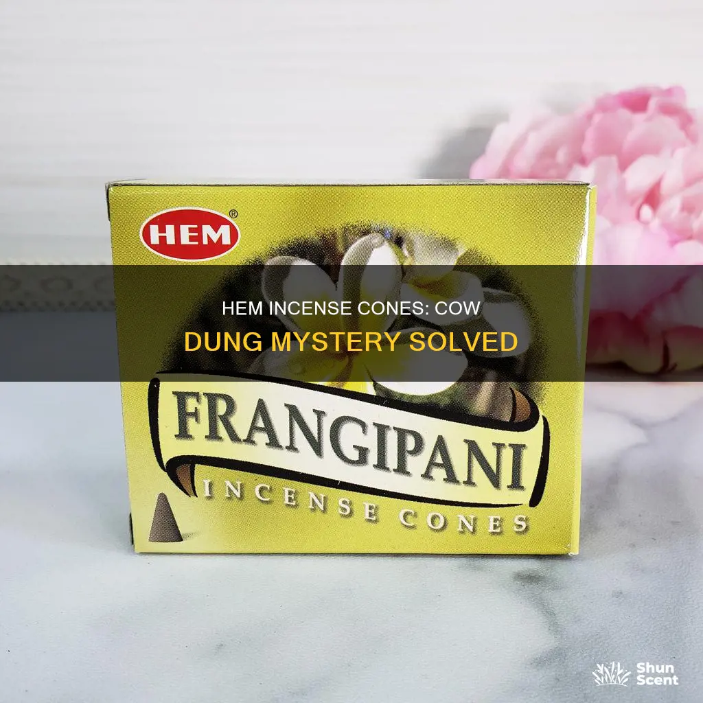 do hem incense cones contain cow dung