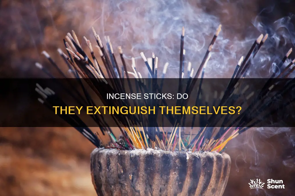 do incense sticks go out on their own