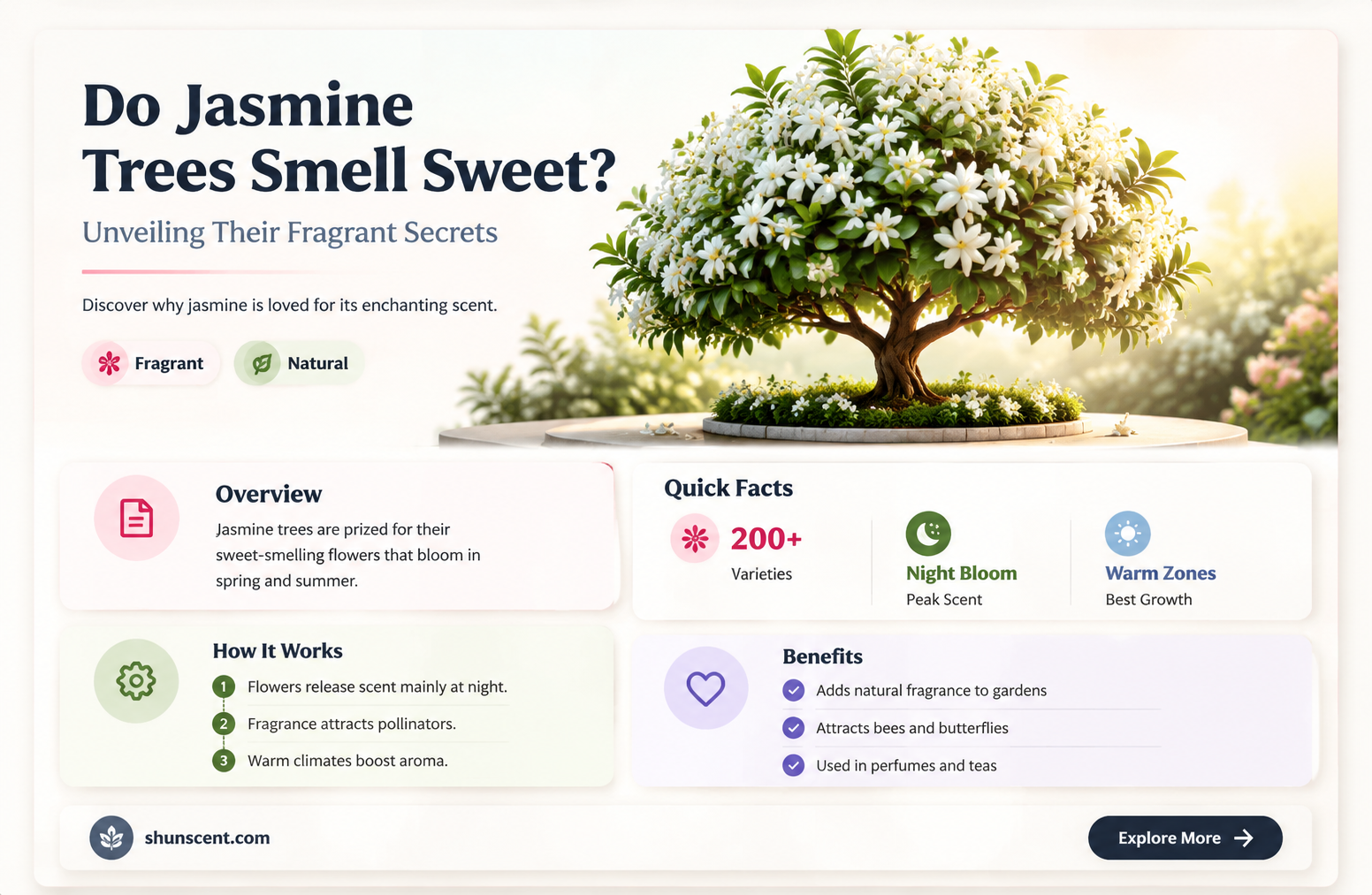 are jasmine tree scented