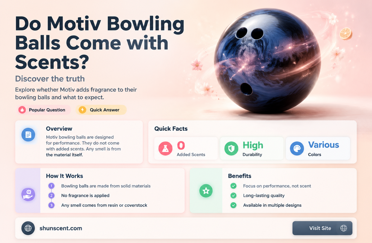 are motiv bowling balls scented