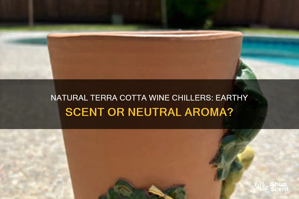 do natural terra cotta wine chillers have an earthy scent