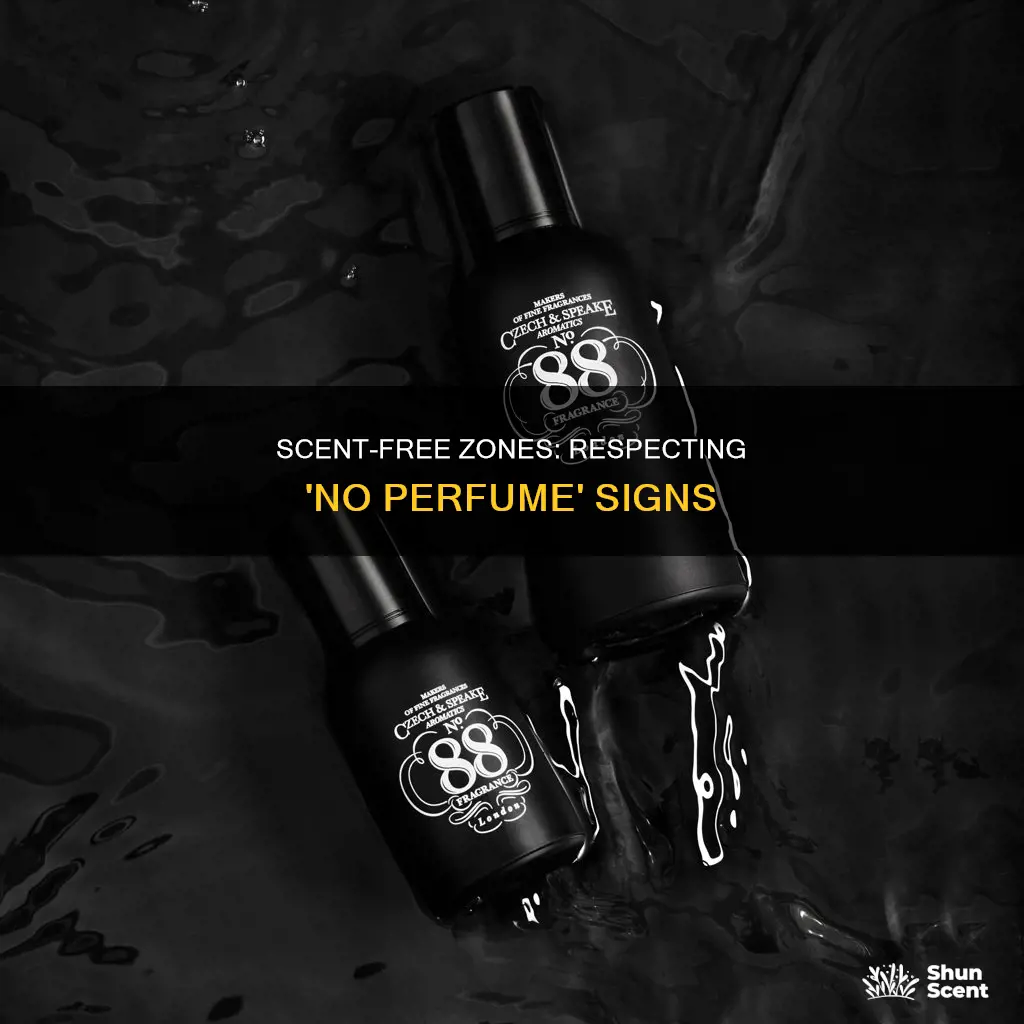 do not spray perfume sign