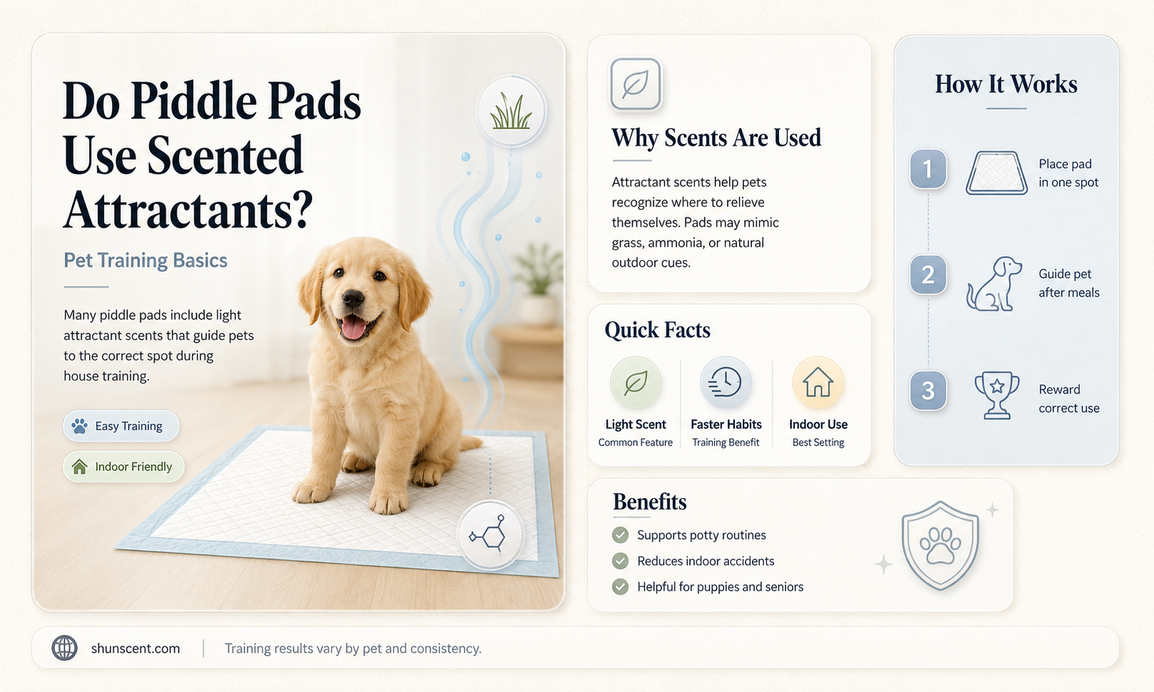 are piddle pads scented with attractant