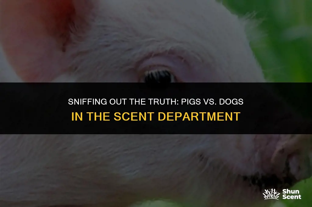 do pigs have a better sense of smell than dogs