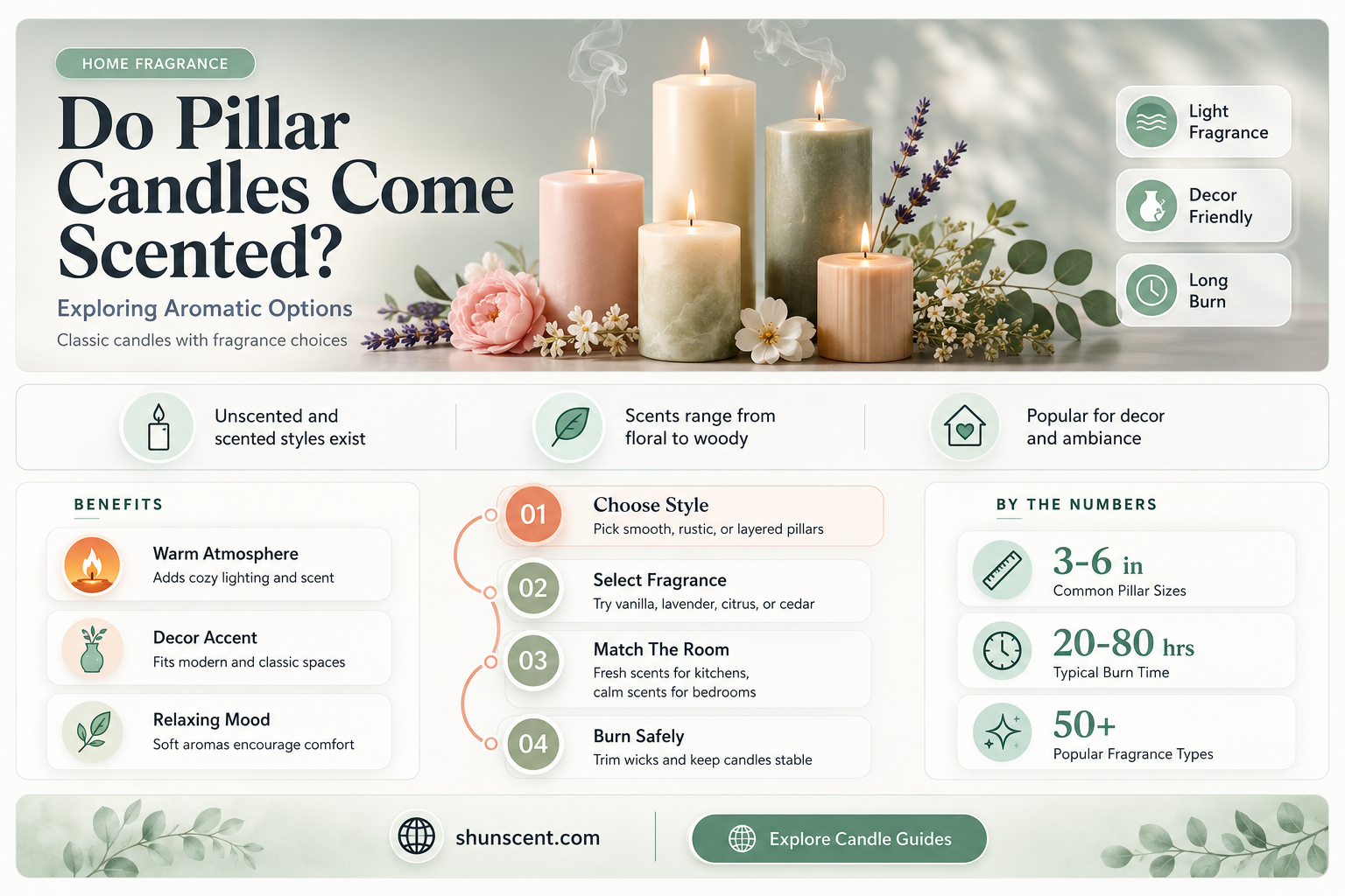 are pillar candles scented