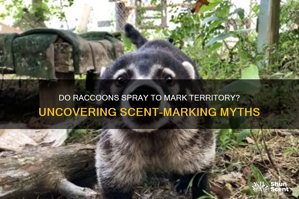 do raccoons spray to scent mark territory
