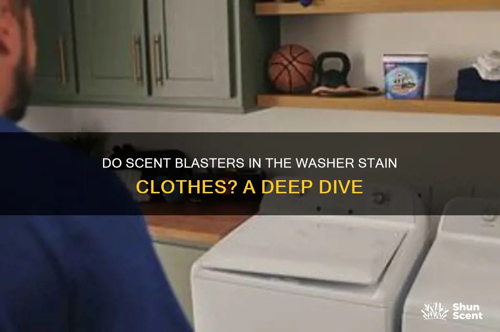 do scent blasters in the washer stain clothes