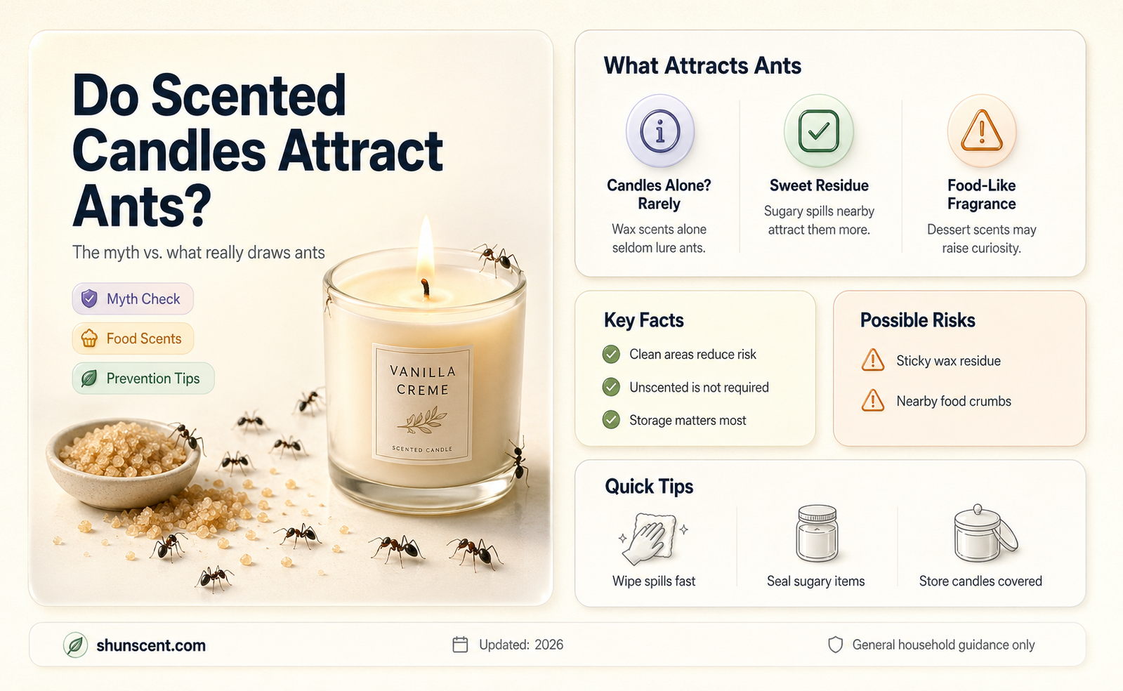 are ants attracted to scented candles