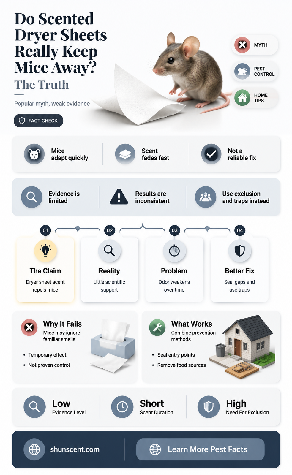 are scented dryer sheets good mice deterrants