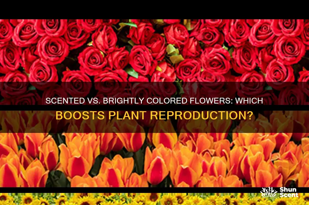 do scented or brightly colored flowers help plants reproduce