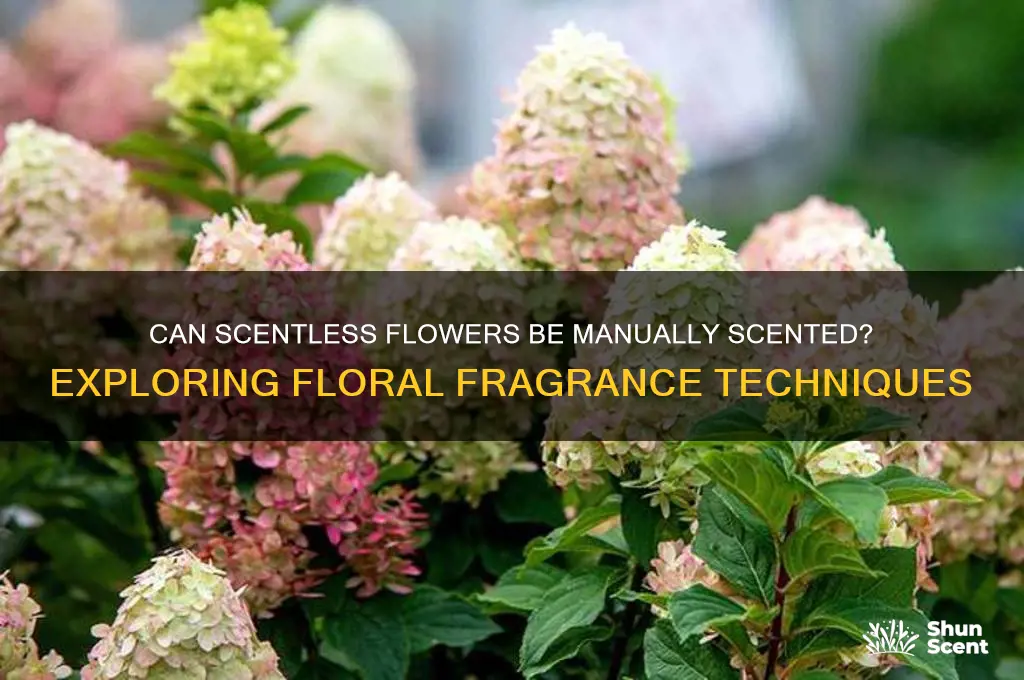 do some flowers with no scent get manually scented