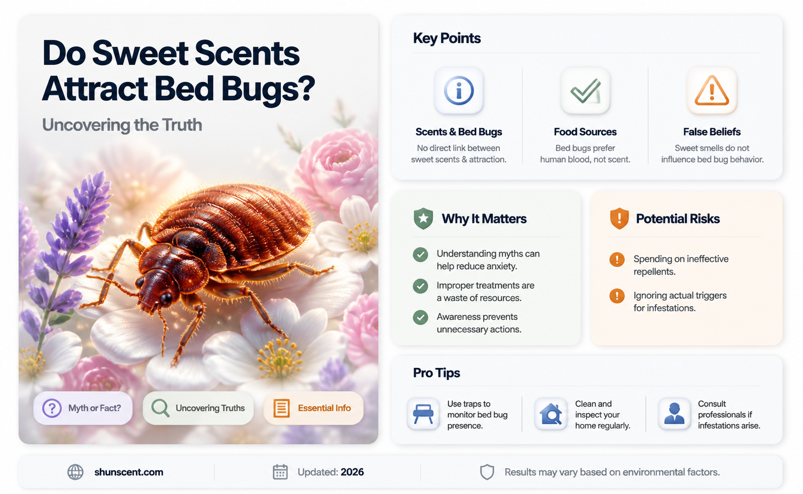 are bed bugs attracted to sweet scents