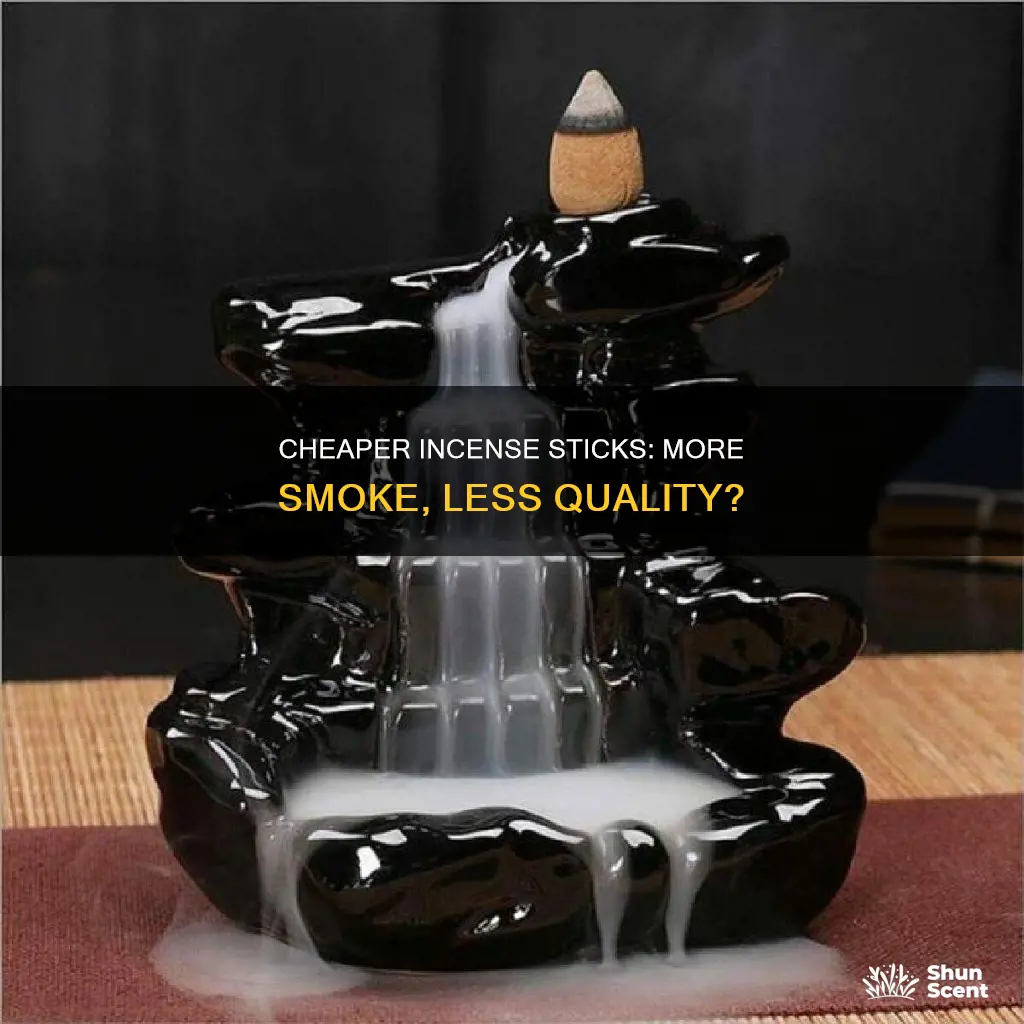 do the cheaper incense sticks make more smoke