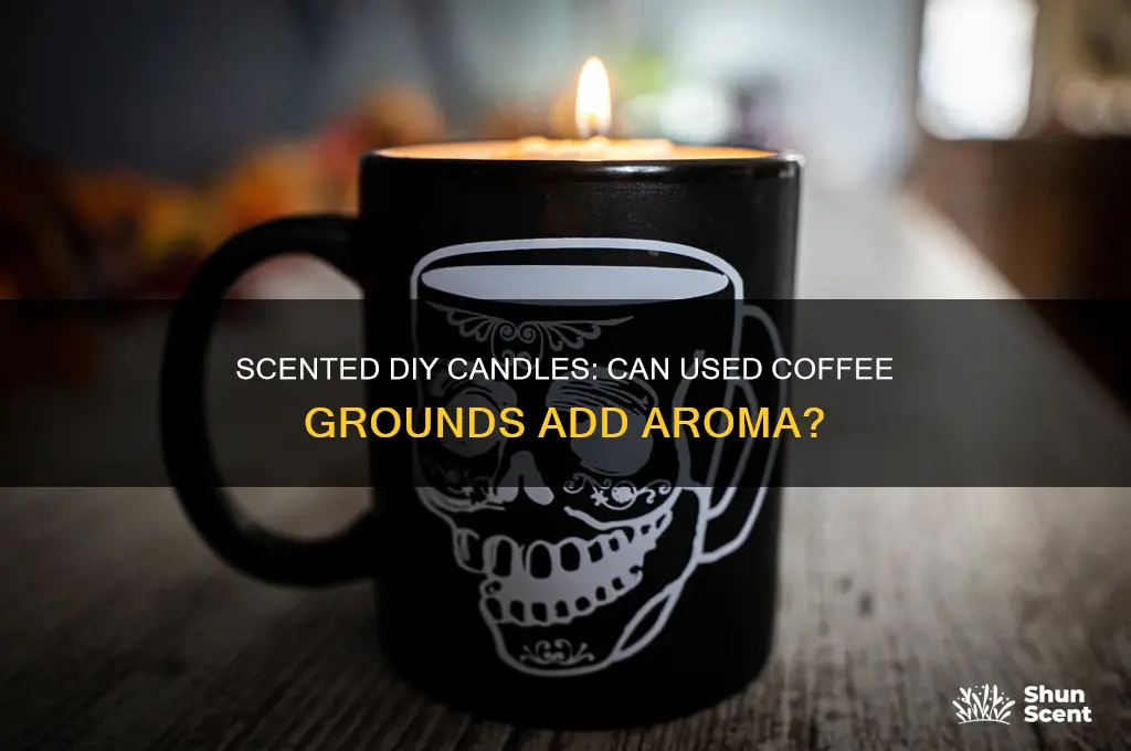 do used coffee grounds scent a diy candle