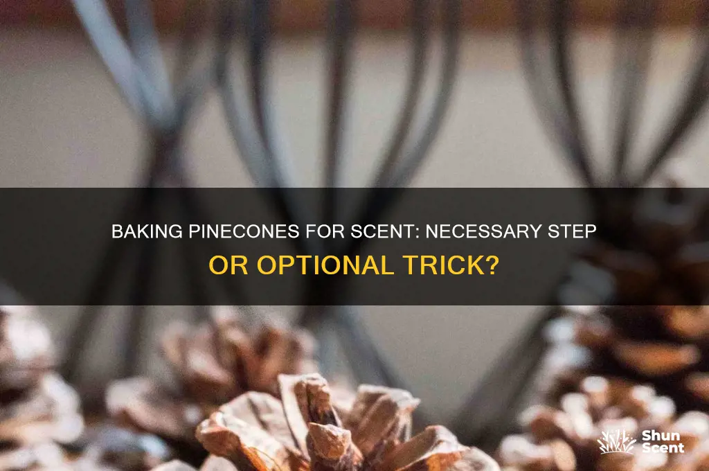 do you have to bake pinecones to scent them
