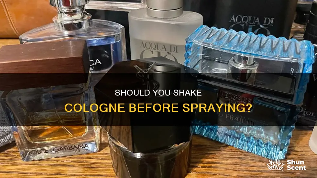 do you shake cologne before spraying