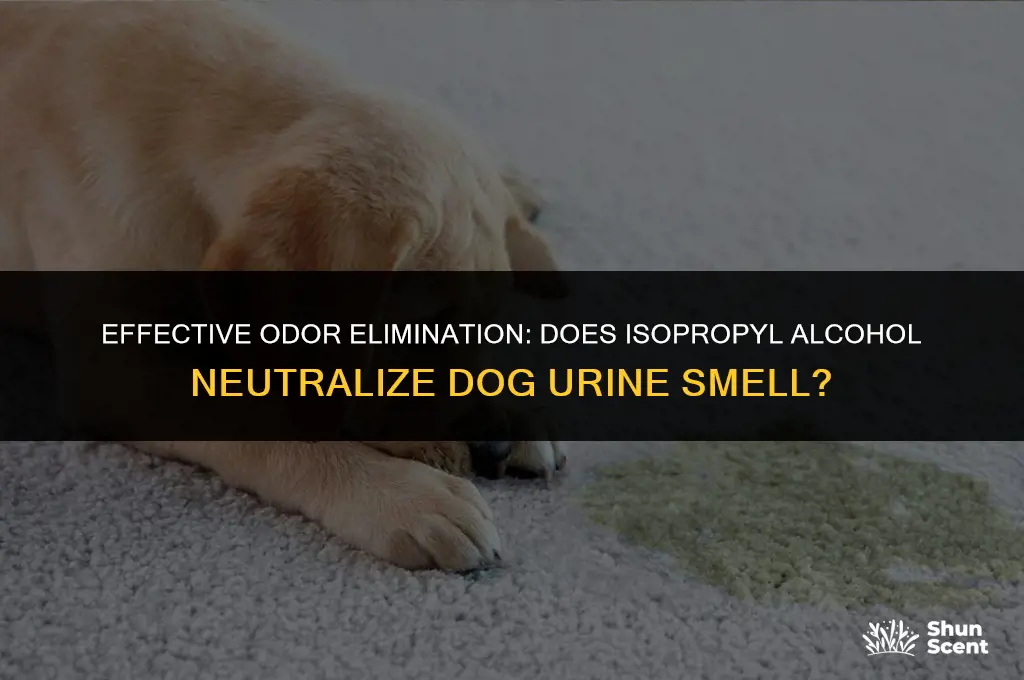does 70 isopropyl alcohol kill dog pee smell