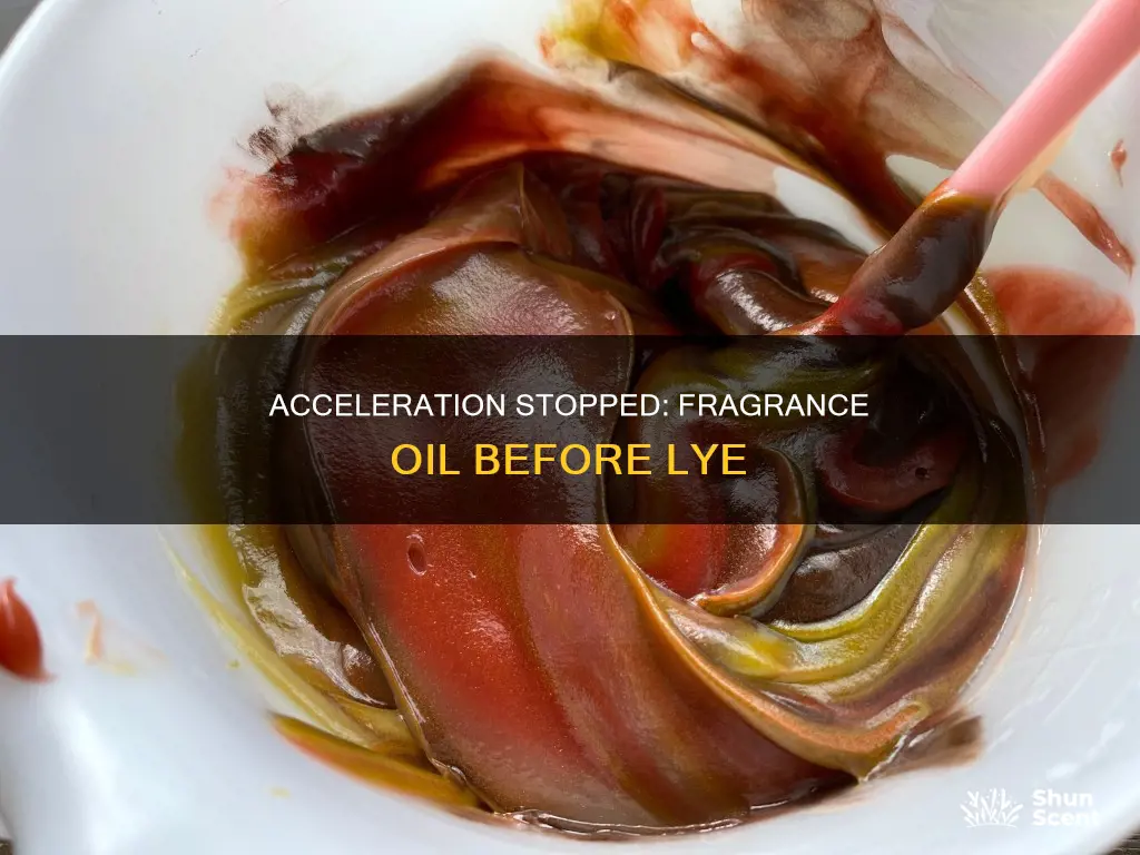 does addimg accelerating fragrance oil before lye really stop acceleration