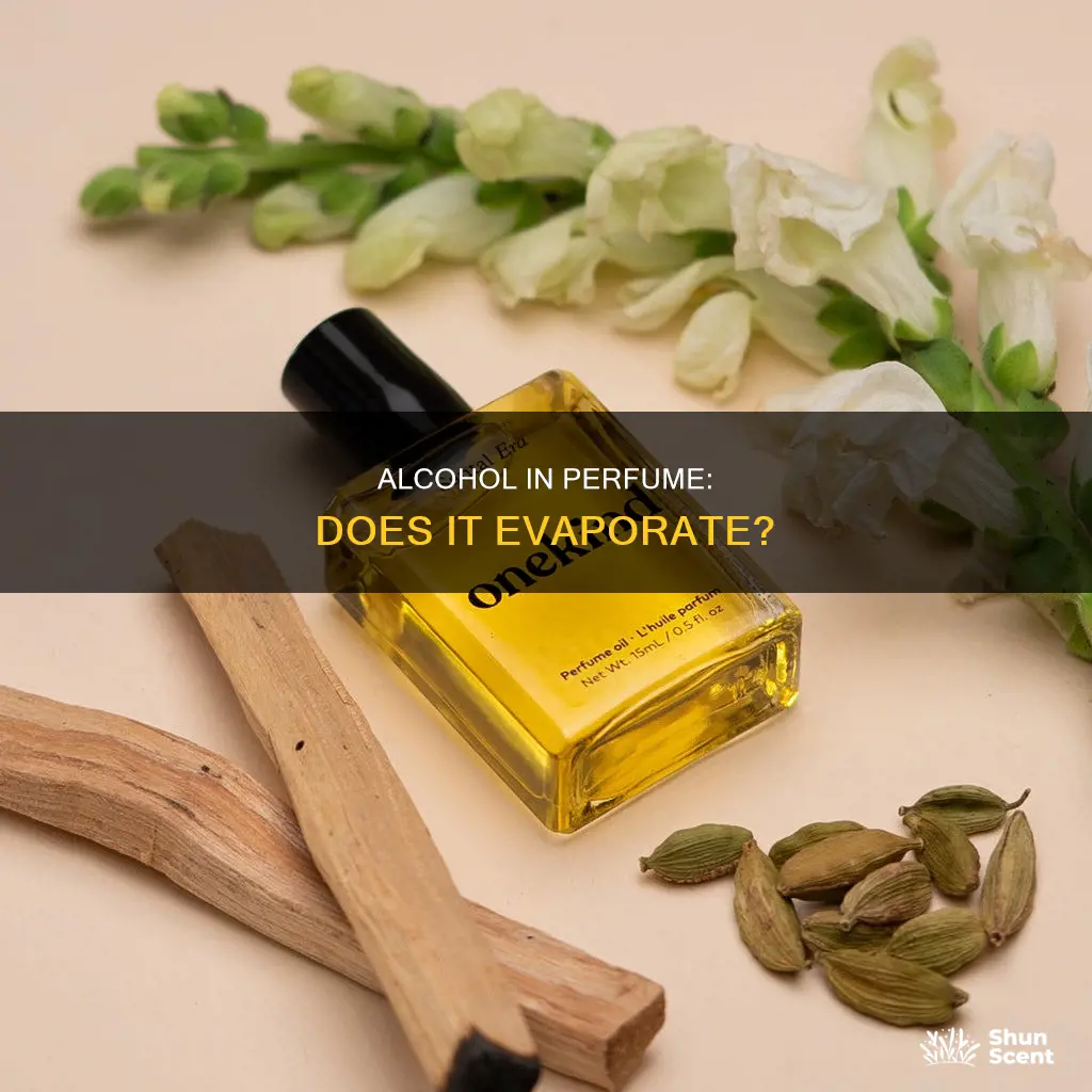does alcohol in perfume evaporate
