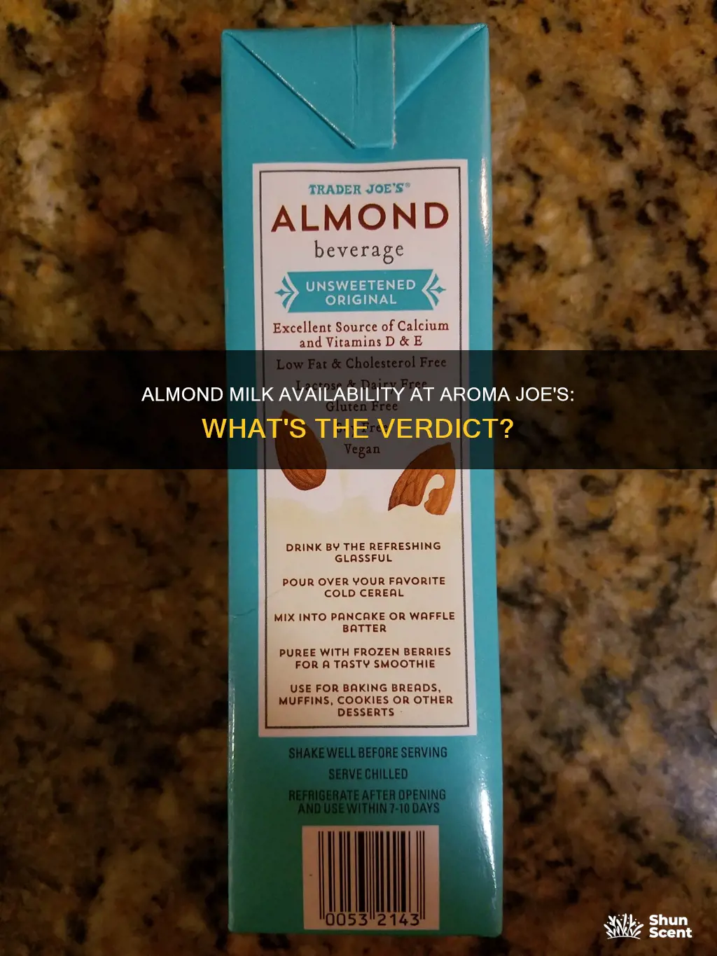 does aroma joes have almond milk