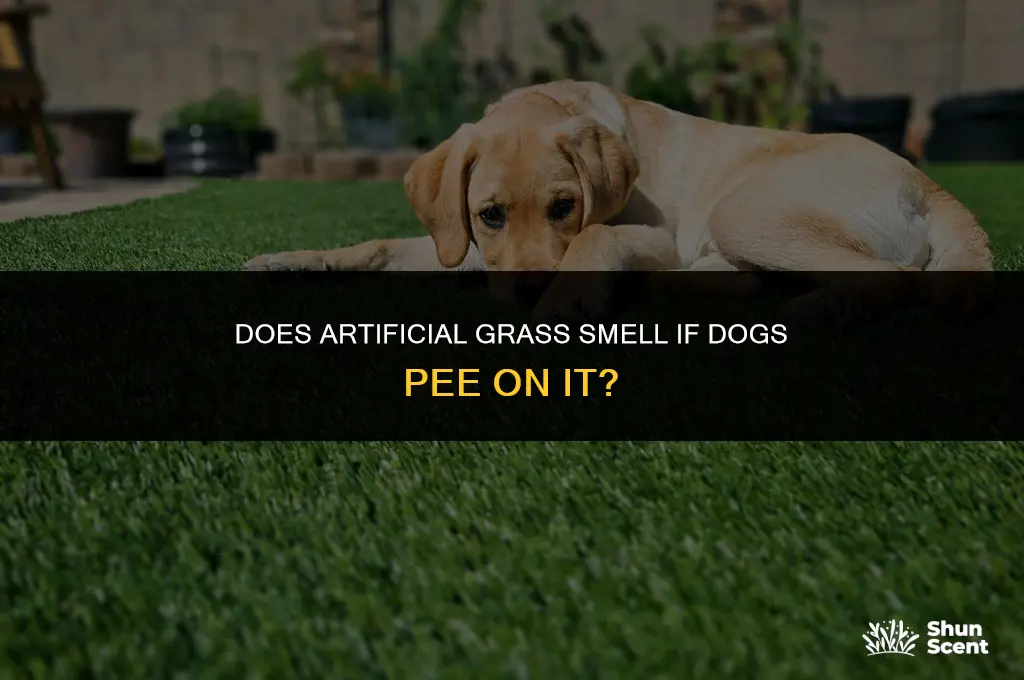 does artificial grass smell if dogs pee on it