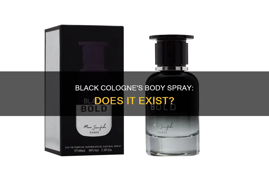 does black cologne have a body spray