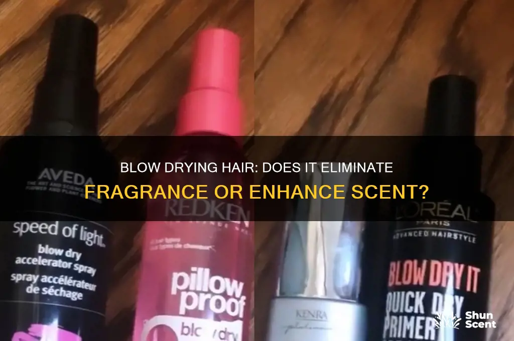 does blow drying your hair take the scent ou