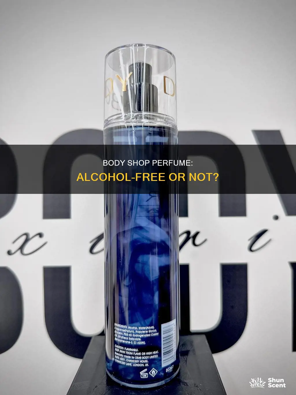 does body shop perfume contain alcohol