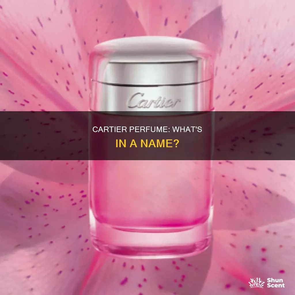 does cartier perfume have name on bottle