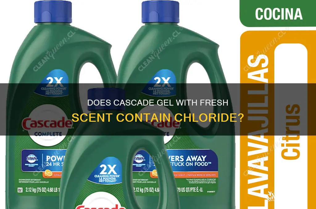 does cascade gel with fresh scent with dawn contain chloride