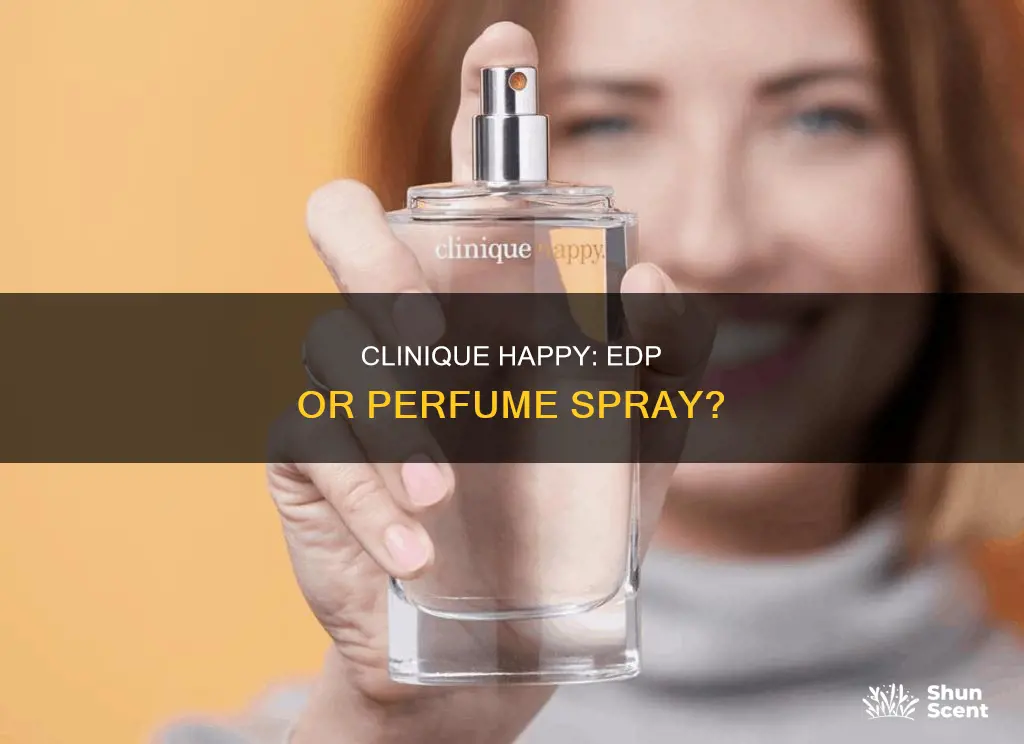 does clinique happy come in edp and perfume spray