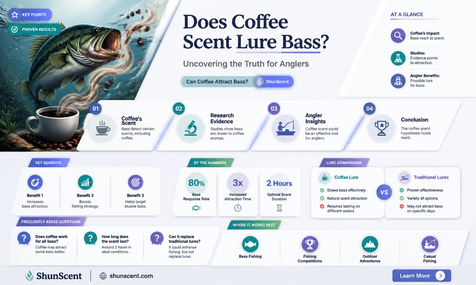 are bass attracted to coffee scent