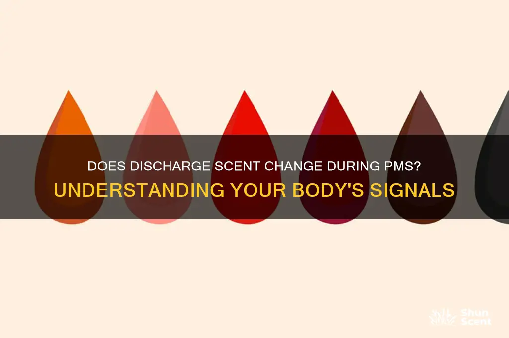 does dischsrge chsnge in scent when you pms