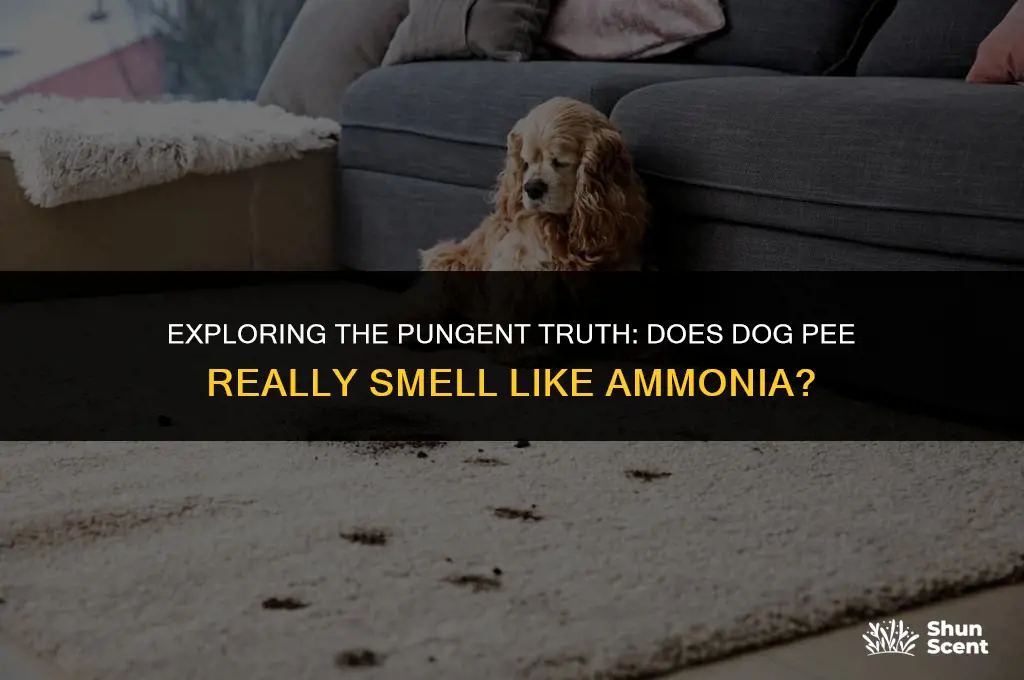 does dog pee have an ammonia smell to it