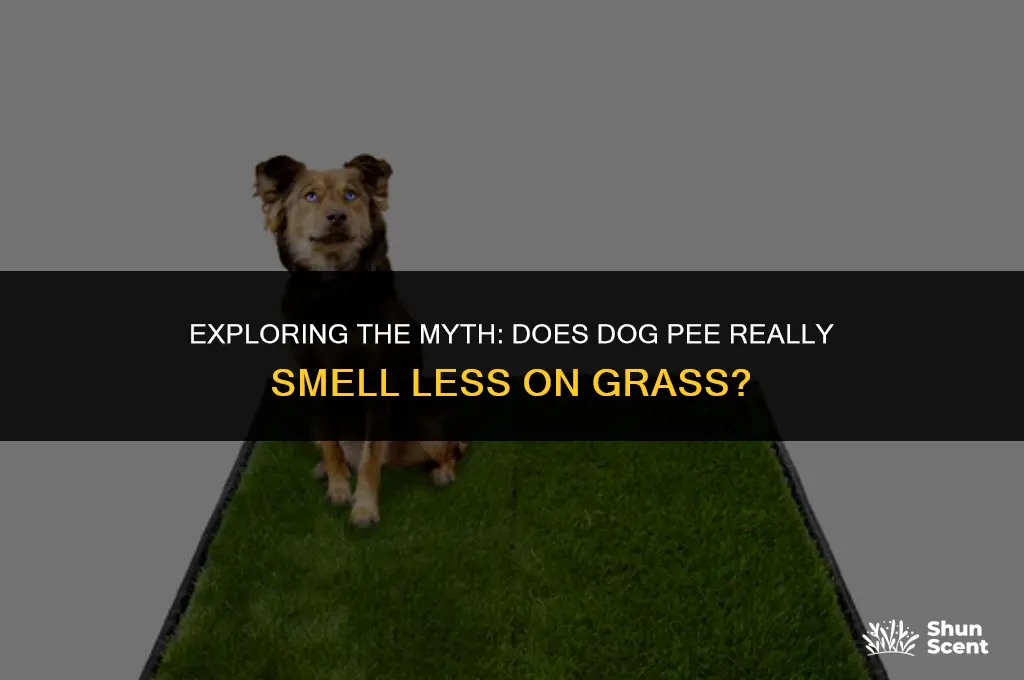 does dog pee smell less on grass