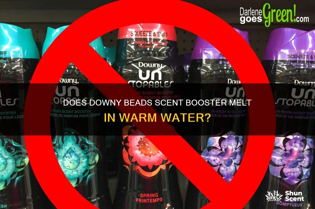does downy bead scent booster melt in warm water