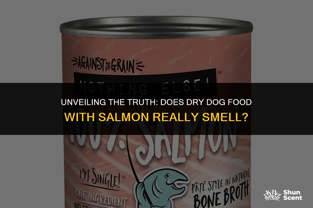 does dry dog food with salmon smell