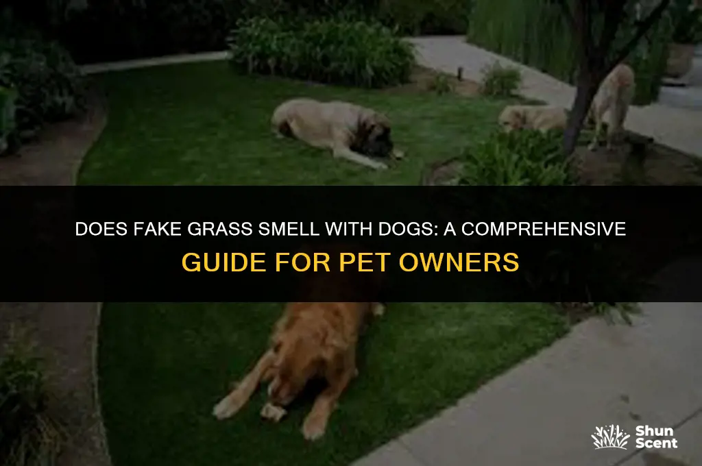 does fake grass smell with dogs