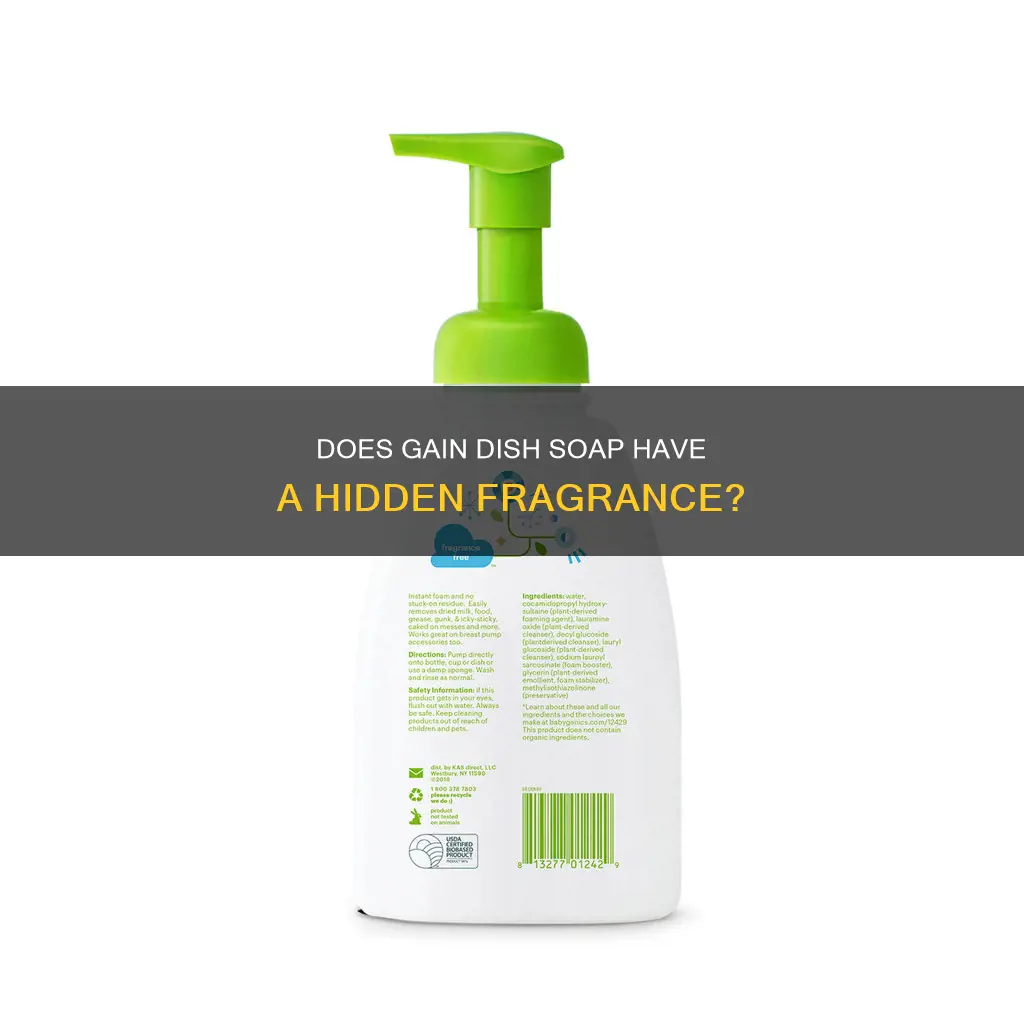 does gain dish soap have fragrance