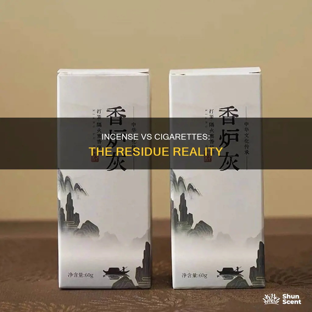 does incense leave a residue like cigarette smoke