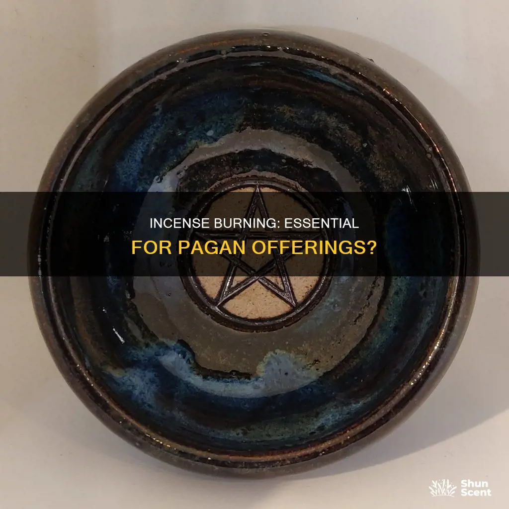 does incense need to be burned for offerings pagans