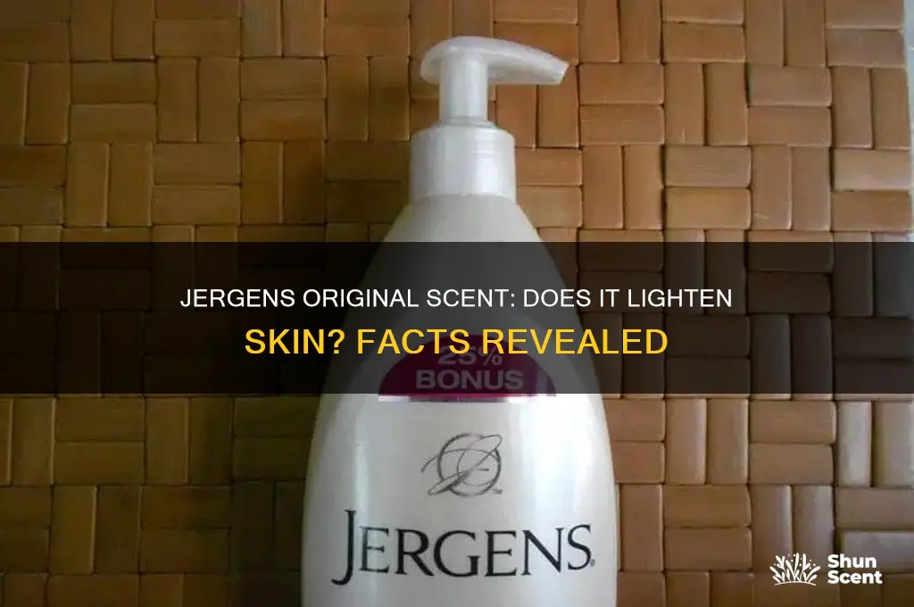 does jergens original scent lighten the skin