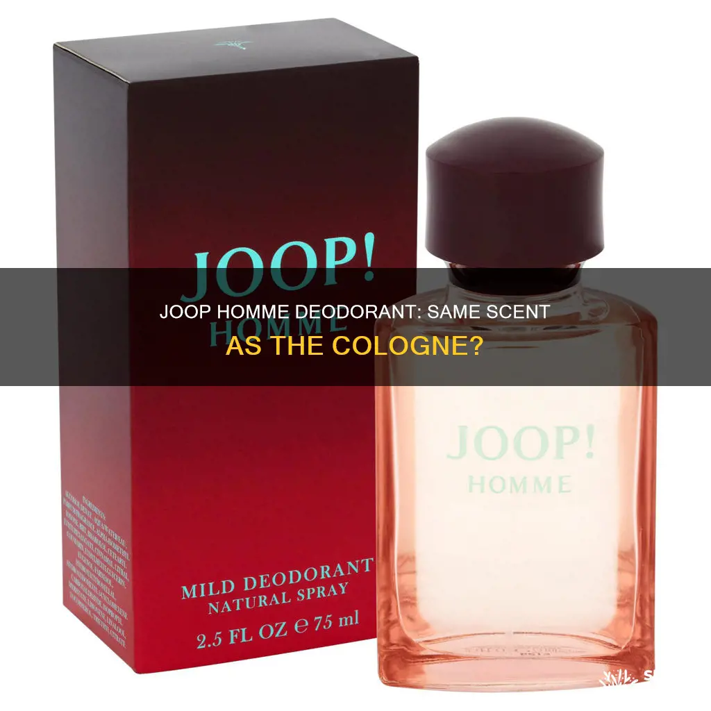 does joop homme deodorant smell like the cologne