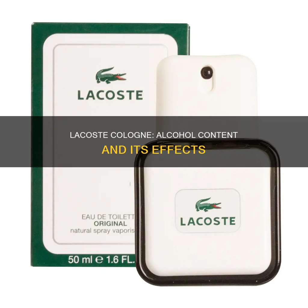 does lacoste cologne contain alcohol