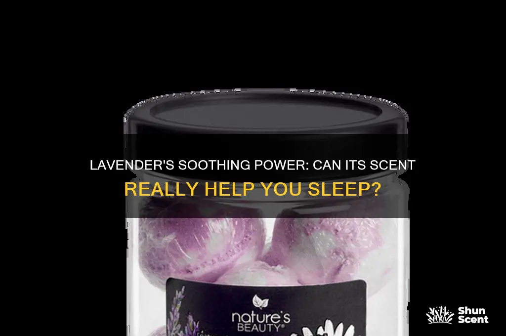 does lavendar scent induce sleep