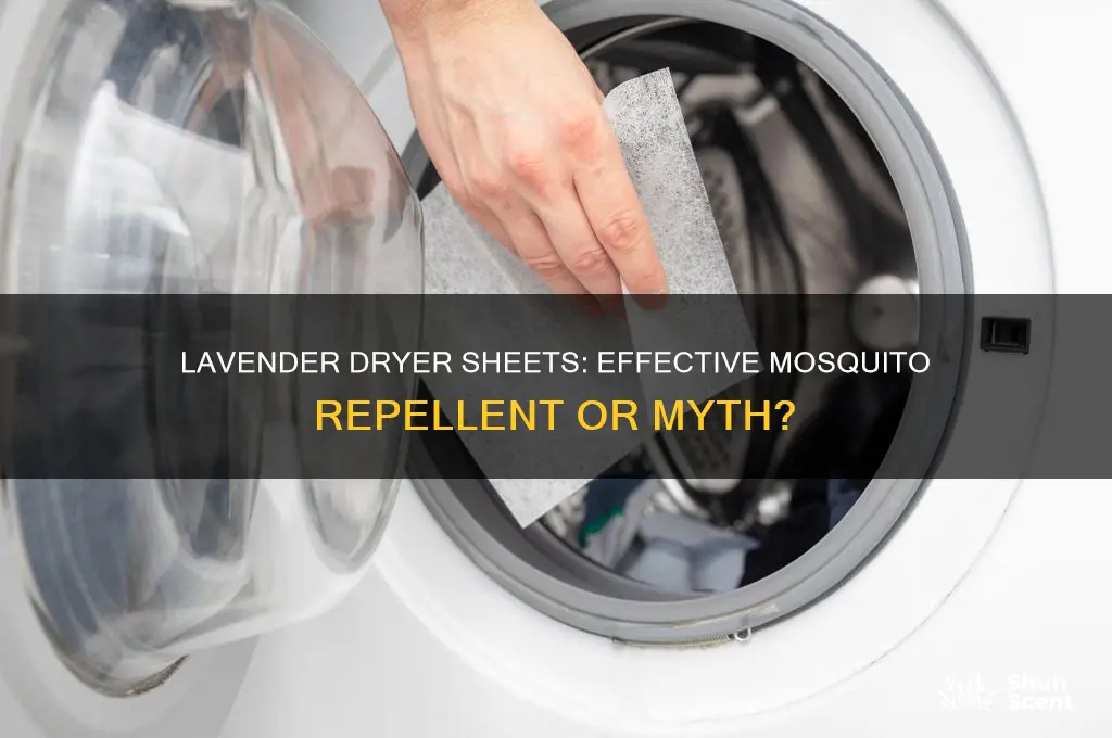 does lavender scented dryer sheets repel mosquitoes