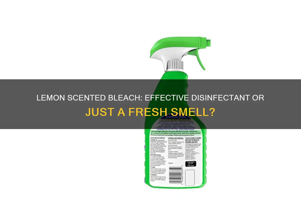 does lemon scented bleach disinfect