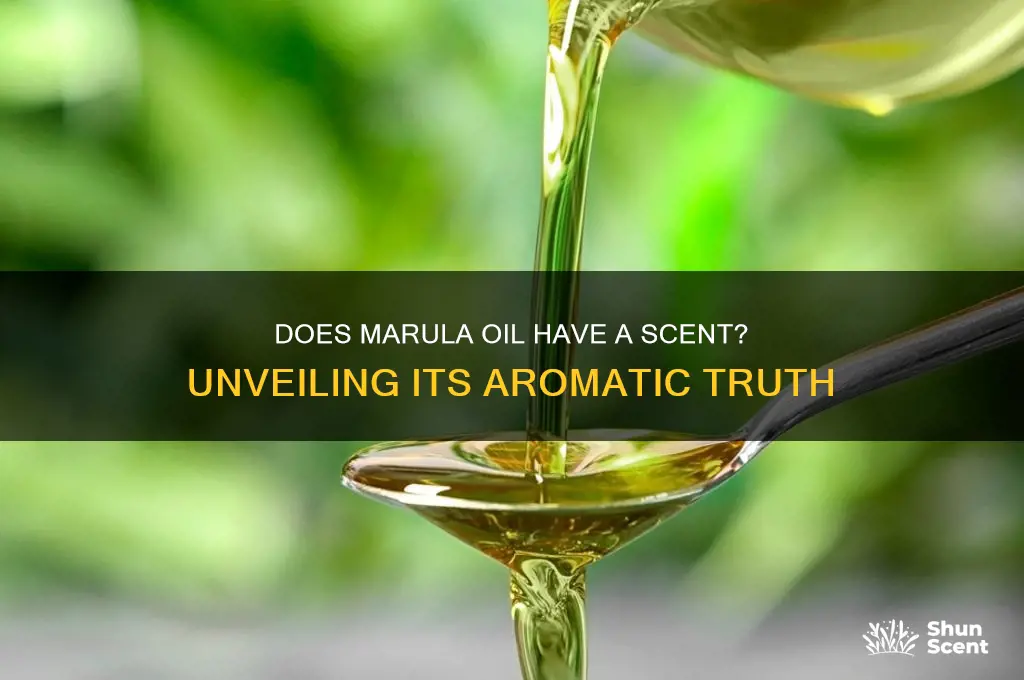 does marula oil have a scent