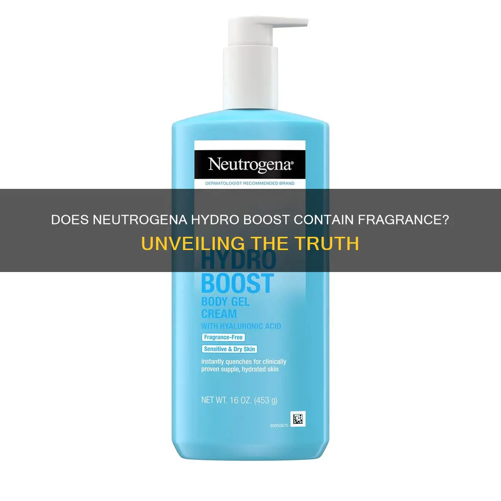 does neutrogena hydro boost have fragrance